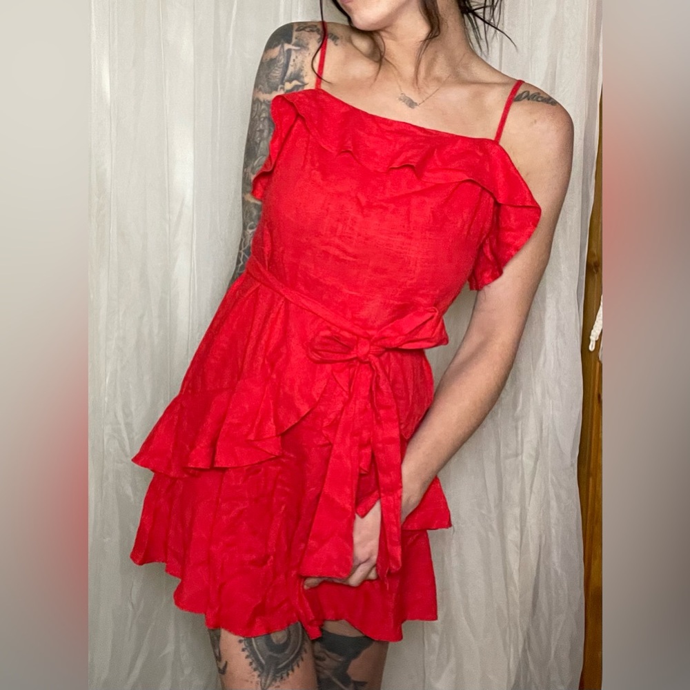 Red Who I Am Sundress